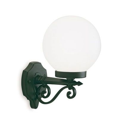 Lampada Applique Media in Alto Colore Nero Diametro 20Cm per Esterno Linea Sfera Livos sconto