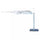 Ombrellone da Giardino Saturno Decentrato 3x4 m in Alluminio Blu Telo Bianco