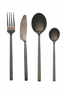 Servizio Set di Posate 24 Pezzi in Acciaio Finitura Nero Lucido Villa d'Este Home Tivoli Stylo