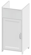 Mobile Lavatoio 40x40x78 cm 1 Anta con Pilozzo Mini in Resina Bianco