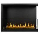 Camino a Bioetanolo da Incasso ad Angolo 60x22,4x45 cm Sutri Lato Destro Struttura in Acciaio Nero
