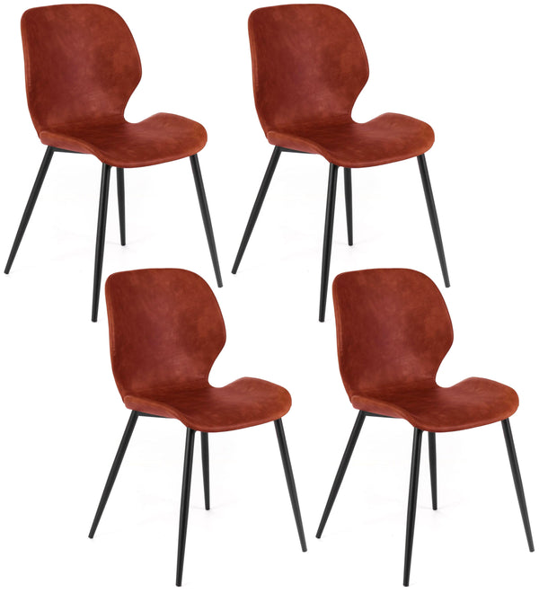 prezzo Set 4 Sedie 55x45xH83 cm in Soft-Touch Diana Cuoio
