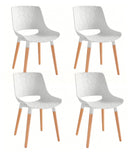 Set 4 Sedie in Polipropilene 46x81x47 cm Gambe in Faggio Nest Bianco