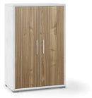 Armadietto Multiuso 2 Ante 71x110x41 cm Ossido Bianco/Noce Stelvio