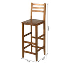 Set 2 Sgabelli in Legno di Acacia 42x36x110 cm 