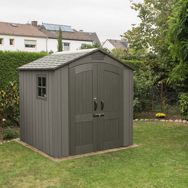 Casetta Box da Giardino Porta Utensili 204x204 cm in Polietilene Grigia acquista