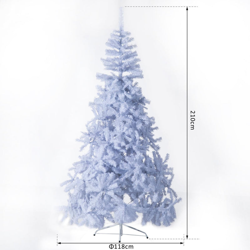 Albero di Natale Artificiale 210 cm 1230 Rami Bianco 