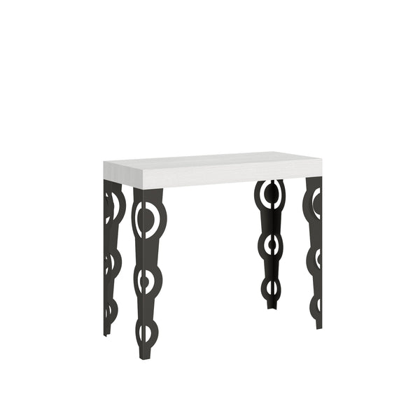 Consolle Allungabile 90-300x40x77 cm in Nobilitato Bianco online