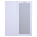 Mobile Cassettiera in Legno e Vetro Bianco 150x40x116.5 cm 