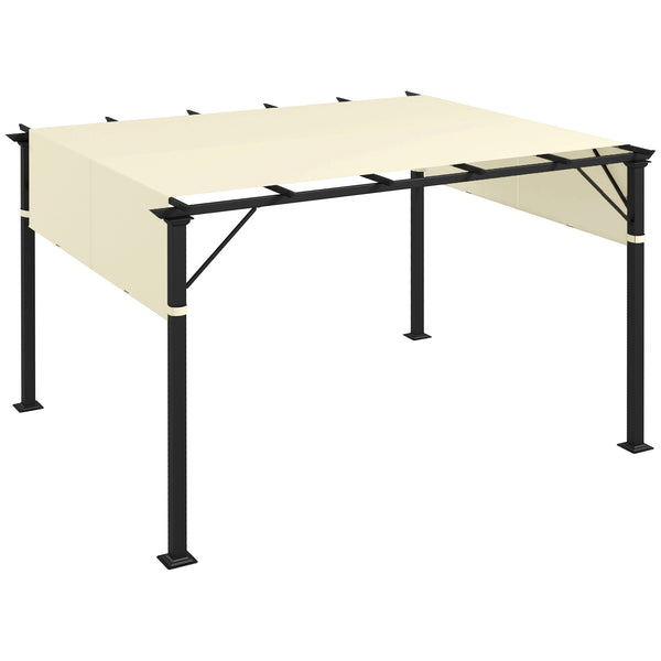 Copertura per Gazebo Pergola 488x122 cm con Tasche e Cinghie in Poliestere Bianco Crema acquista
