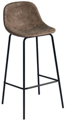 Sgabello Vintage 40x43x95 cm in Ferro e Sky Quarzo Marrone