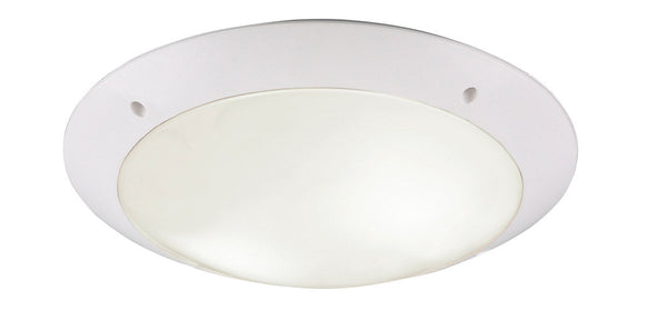 sconto Plafoniera da Esterno Attacco E27 in Plastica Bianco Opaco