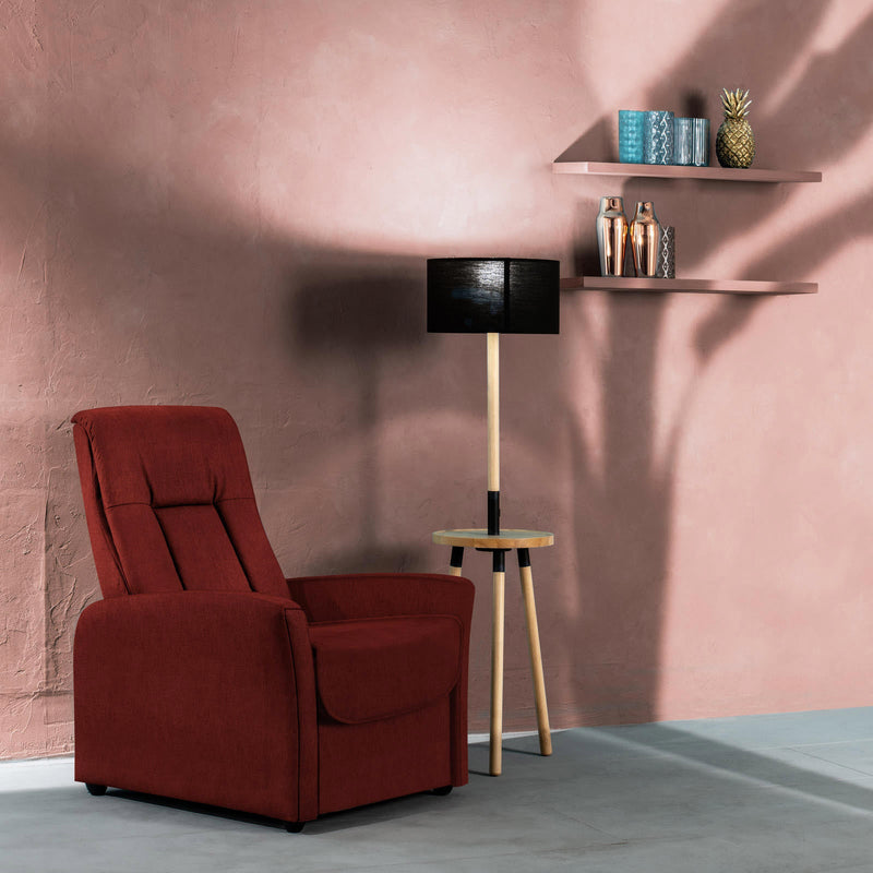 Poltrona Relax Reclinabile Manuale in Microfibra Rossa – acquista