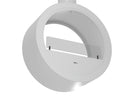 Camino a Bioetanolo Sospeso 218,7xØ70x35 cm Incyrcle 2Side Bianco con Vetro
