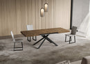 Tavolo Allungabile 130-390x90x74 cm Niket Noce Gambe Antracite