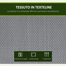 Dondolo da Giardino 3 Posti 195x118x170 cm con Tettuccio Parasole Regolabile Grigio Scuro  