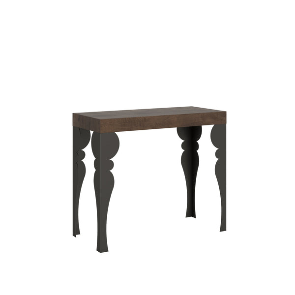 Consolle Allungabile 90-196x40x77 cm in Nobilitato Marrone prezzo