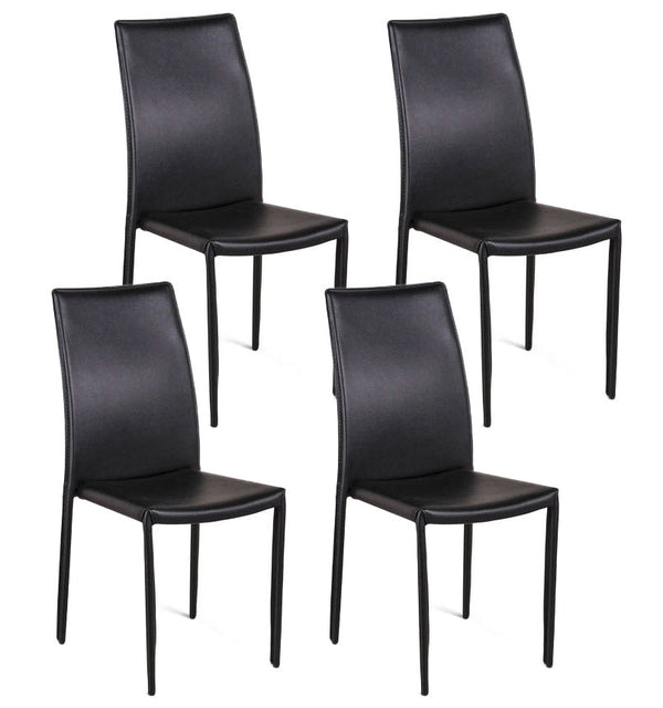 Set 4 Sedie 42x41xH95 cm in Similcuoio Kitty Nero sconto