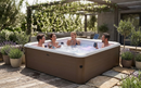 Vasca Idromassaggio Spa Oslo Amber Aero Plus Smart con Wifi per 6 Persone 180x180x65 cm in Materiale Plastico Effetto legno Ambra