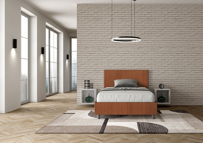 Letto 1 Piazza e Mezzo Adele Labirinto 04 Arancione Varie Misure