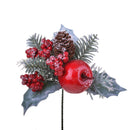 Set 12 Pick con Mela H14 cm Rosso