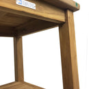 Tavolino Quadrato con Ripiano da Esterno Sal 50x50 cm in Legno Teak      