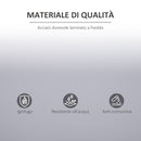 Armadietto Portadocumenti con Chiusura di Sicurezza in Acciaio Grigio 80x40x92.5 cm 