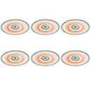 Set 6 Piatti Frutta Ø20x2 cm  in Ceramica VdE Tivoli 1996 Occhio Marino