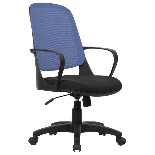 Sedia Poltrona Operativa da Ufficio in Tessuto e Rete Tosini Washington Nero/Blu acquista