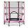 Trampolino Tappeto Elastico per Bambini Ø140x158 cm in Acciaio Rosa e Nero