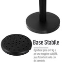 2 Colonnine Tendinastro di 2m in Acciaio Inox Nero Ø32x90 cm 