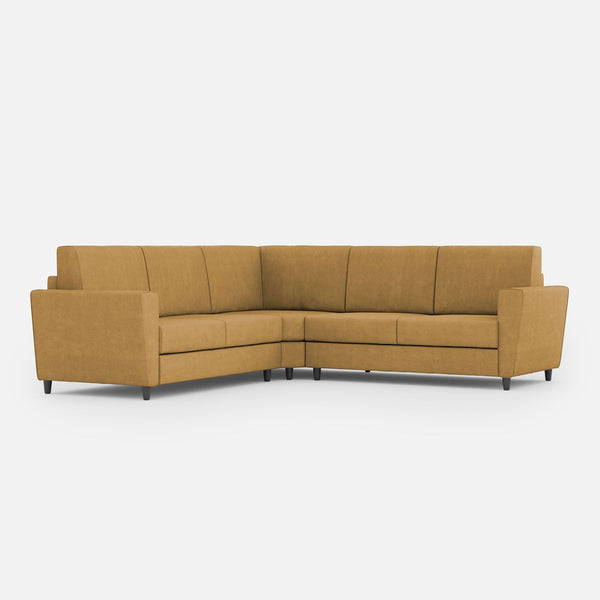prezzo Divano Angolare 5 Posti 228x228x85 cm Yasel in Tessuto Ocra
