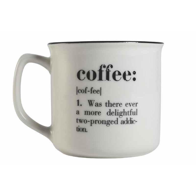 Tazza "coffee" double faces Ø9,2x8,7 cm in New Bone China VdE Tivoli 1996 Bianco