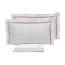 Set Lenzuola Matrimoniale Sopra Sotto e Federe con Stampa Garrini Emily Sabbia