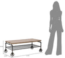 Tavolo da Caffé Manhattan 126x62,6x45,6 cm in Ferro e MDF