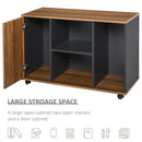 Mobiletto Portadocumenti 100x40x66 cm con Ruote  Noce e Grigio