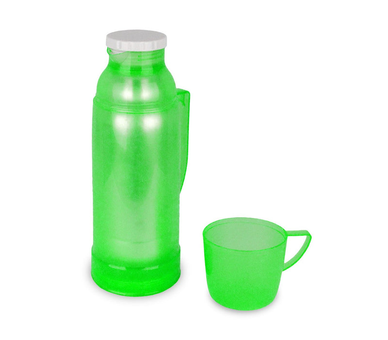 Thermos per bevande welkhome rivestito in plastica colorata 450 ml Verde