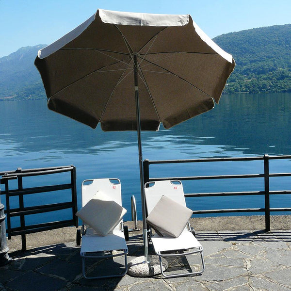 prezzo Ombrellone da Giardino Ø2 m Palo Ø33 mm in Acciaio Maffei Venezia Duplex Ecru/Tortora