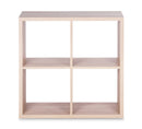Libreria Quadrata con 4 Vani 77x33x77 cm Fumer Quadra-4B Rovere