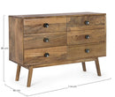 Cassettiera 6 Cassetti Sylvester in Legno