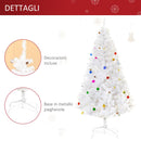 Albero di Natale Artificiale 180 cm 930 Rami Addobbato Bianco 