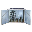Box per Biciclette 203x203x162 cm in Metallo Antracite e Bianco