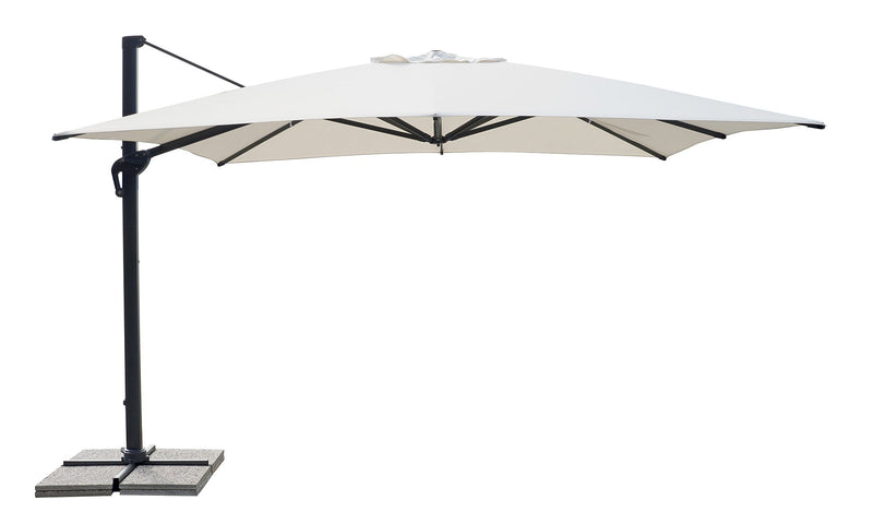 Ombrellone da Giardino 4x4m Telo in Polietilene Ecrù