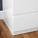 Cassettiera 6 Cassetti con Design Antiribaltamento 80x39x115 cm in Truciolato Bianco