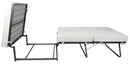 Pouf Letto Brandina con Materasso Pieghevole 78x78x47 cm Avalli Contract Grigio