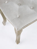 Panca Mathilde in Tessuto effetto Velluto Grigio