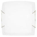 Plafoniera 1xE27 Ganci Filo Acciaio Vetro Lastra Bianco-Trasparente E-Energy Elisa