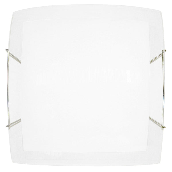 Plafoniera 1xE27 Ganci Filo Acciaio Vetro Lastra Bianco-Trasparente E-Energy Elisa prezzo