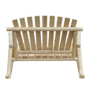 Panchina Dondolo da Giardino 2 Posti in Legno 96x112.5x100 cm 