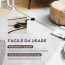 Lampada da Terra Alta 150 cm con 3 Modalità di Luce Interruttore a Pedale Paralume Effetto Lino Bianco   